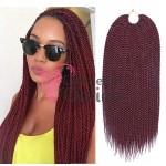 Extensie de par afro Senegalese Twist Hair Crochet Braid de 55 cm Cod 085SBB Saten Mediu Ombre